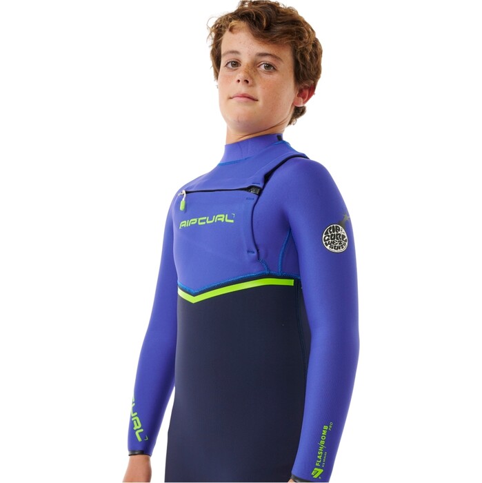 2024 Rip Curl Junior Flashbomb 5/3mm Chest Zip Wetsuit 13ABFS - Wild Berry